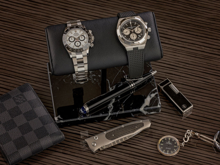 The Watch Stand - Double - Black & Black