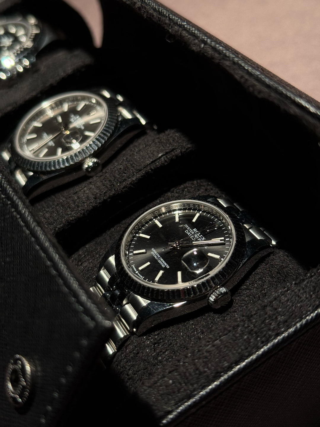 Watch Roll - Nero - 3 Watches