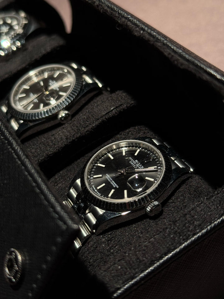 Watch Roll - Nero - 3 Watches