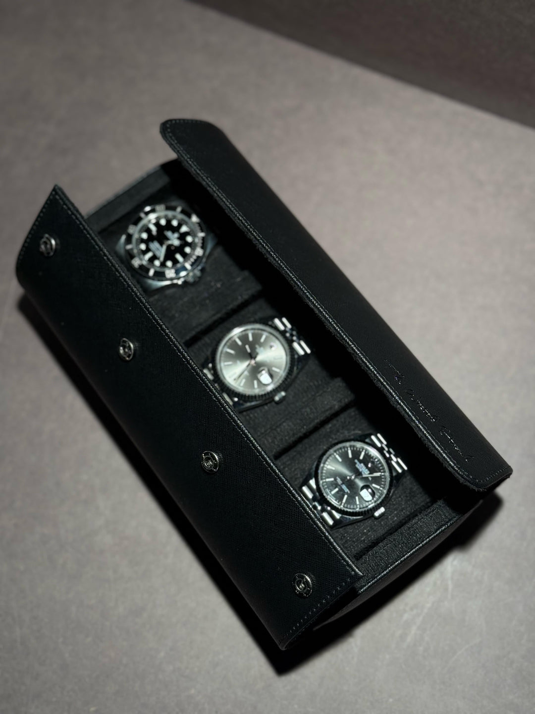 Watch Roll - Nero - 3 Watches