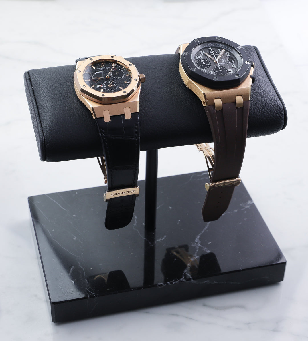 The Watch Stand - Double - Black & Black