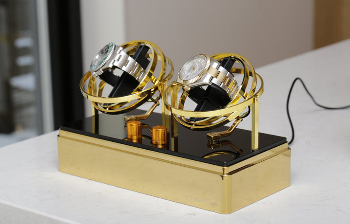 Watch Winder - Double - Gold