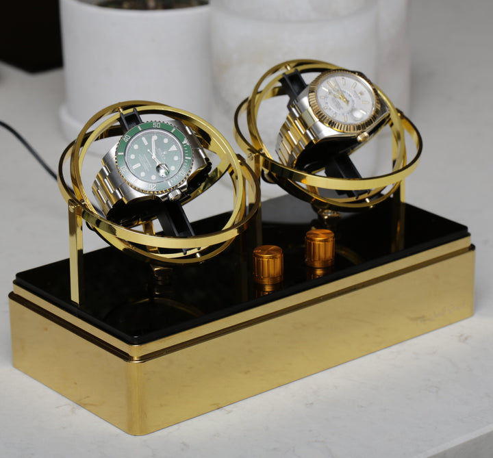 Watch Winder - Double - Gold