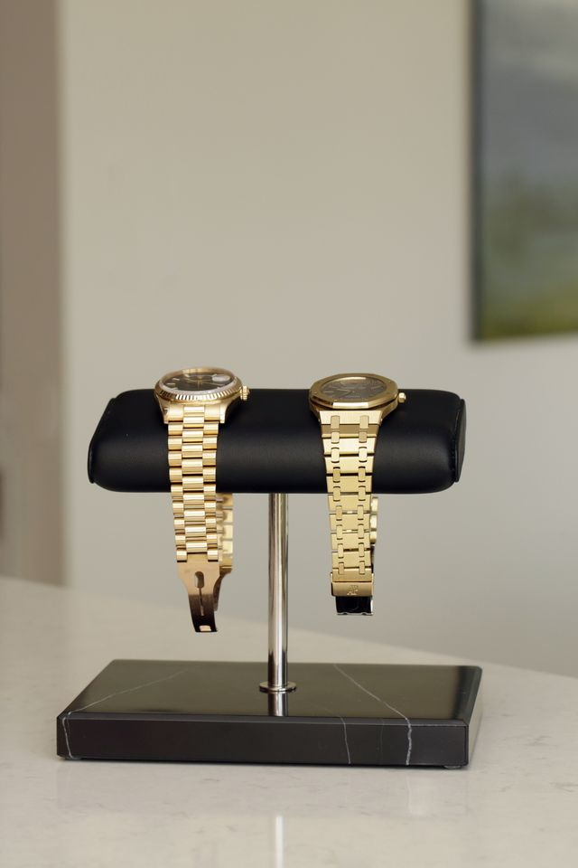 The Watch Stand - Double - Black & Silver