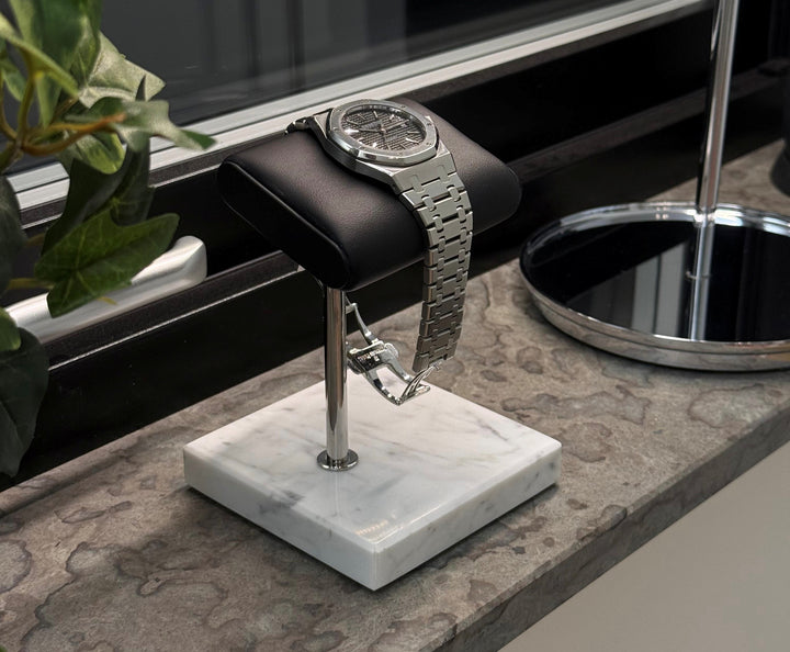 The Watch Stand - Single - White & Silver