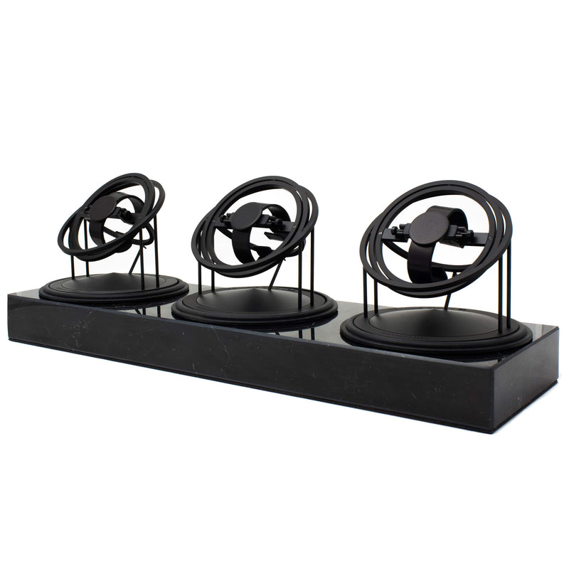 Watch Winder - Three Planet Double Axis - Black